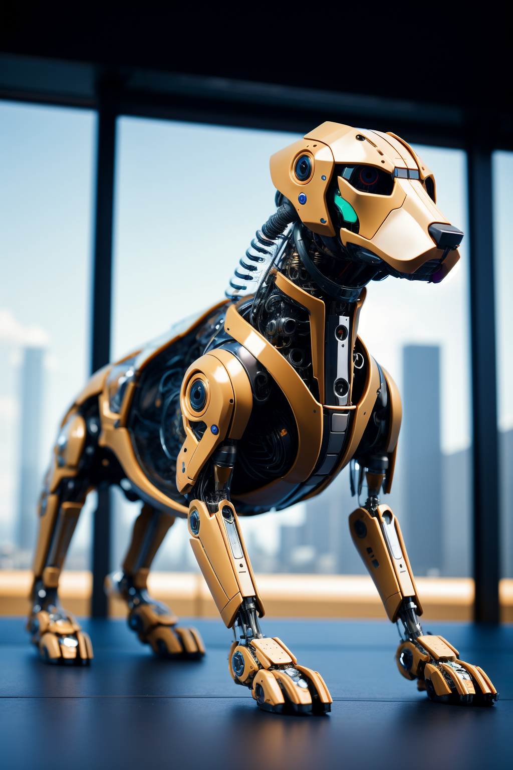 03132-497001981-cyberpunk city in background,(sleek stealth),(transparent_1.5),,Mechanical dog,(Mechanical parts_1.3),.png